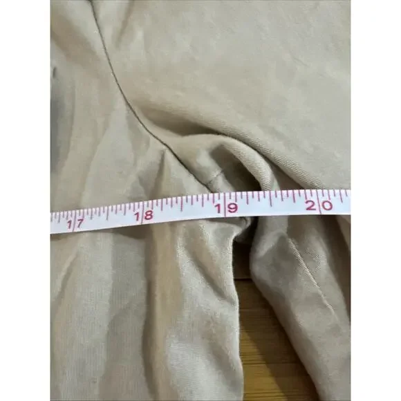 Chico's Women’s Moto Jacket - Size 1 M - Tan - Zipper Pockets - Picture 5 of 8